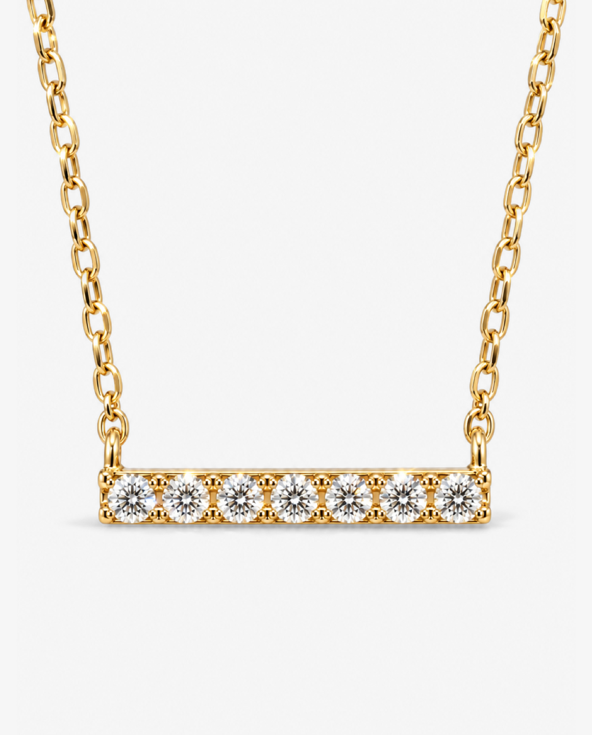 Horizontal Pavé Bar Necklace