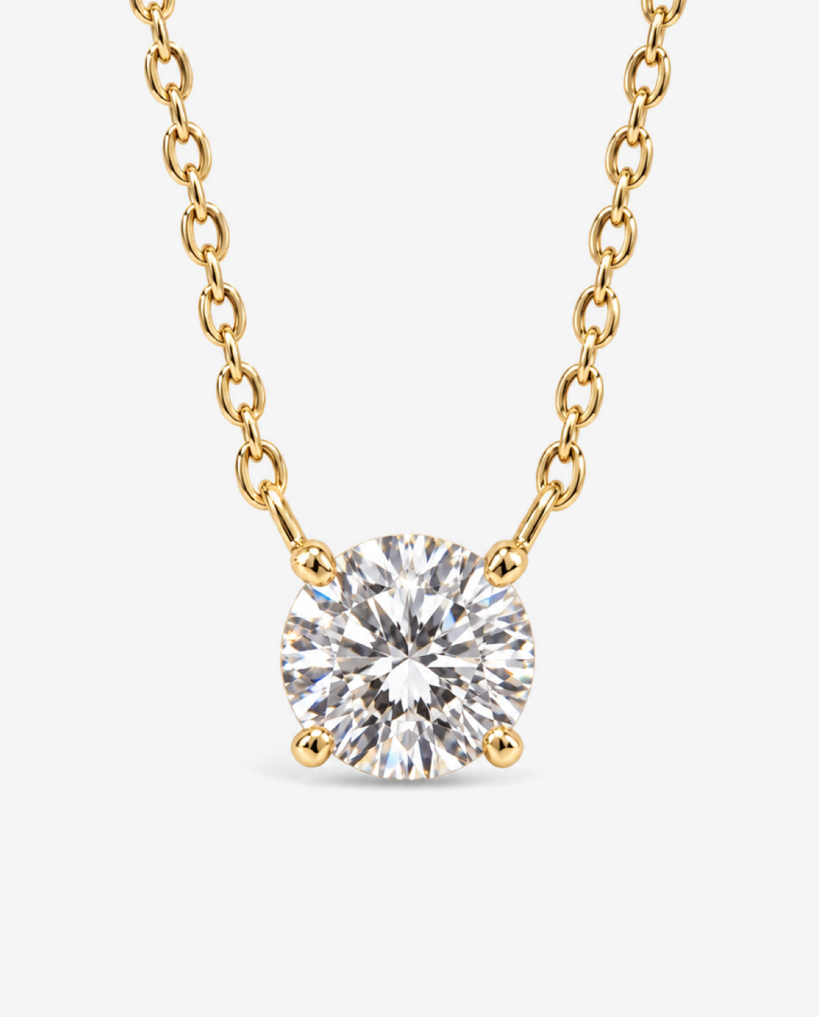 Classic Solitaire Pendant Necklace
