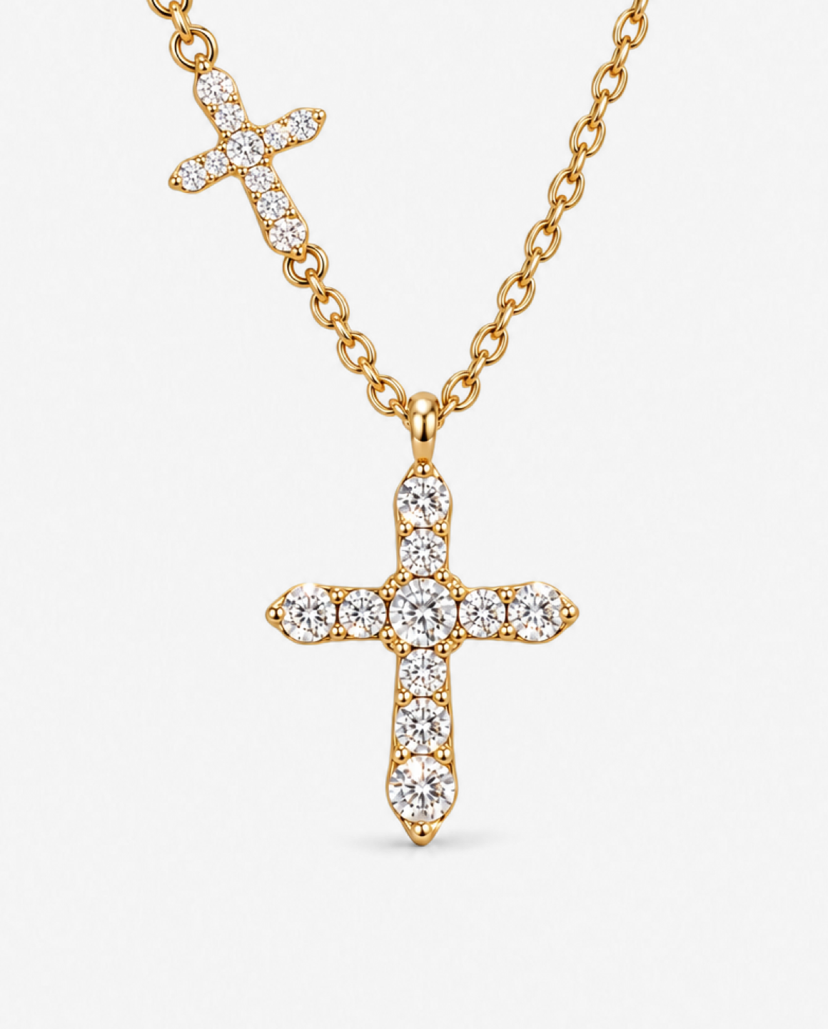 Twin Cross Necklace