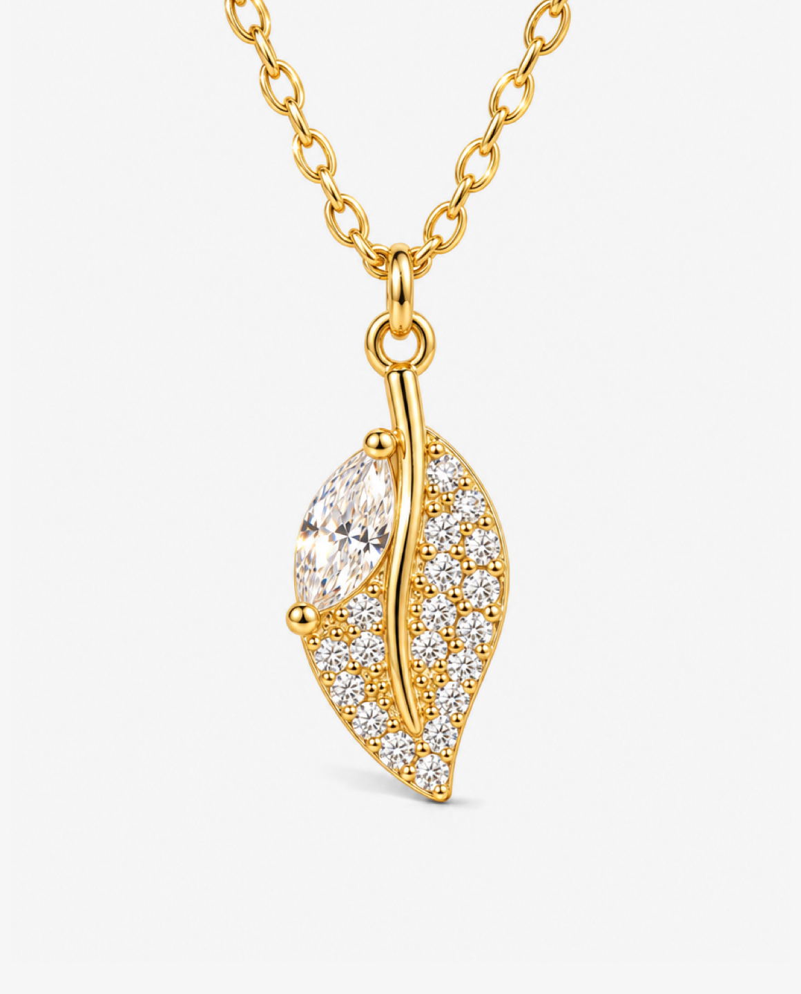 Pavé Laurel Necklace