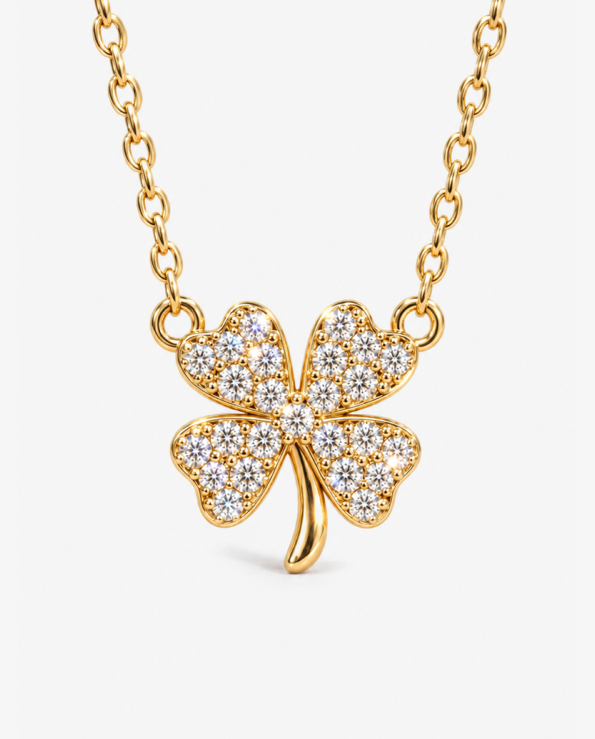 Sparkle Clover Necklace