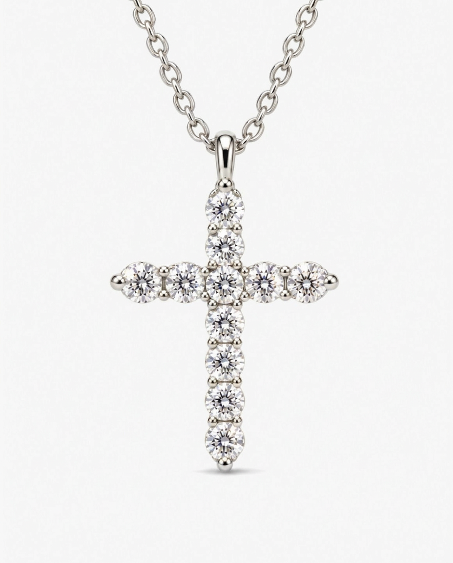 Pavé Cross Necklace