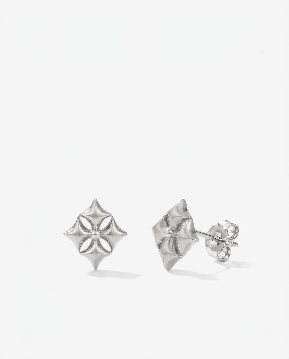 Geometric Star Stud Earrings