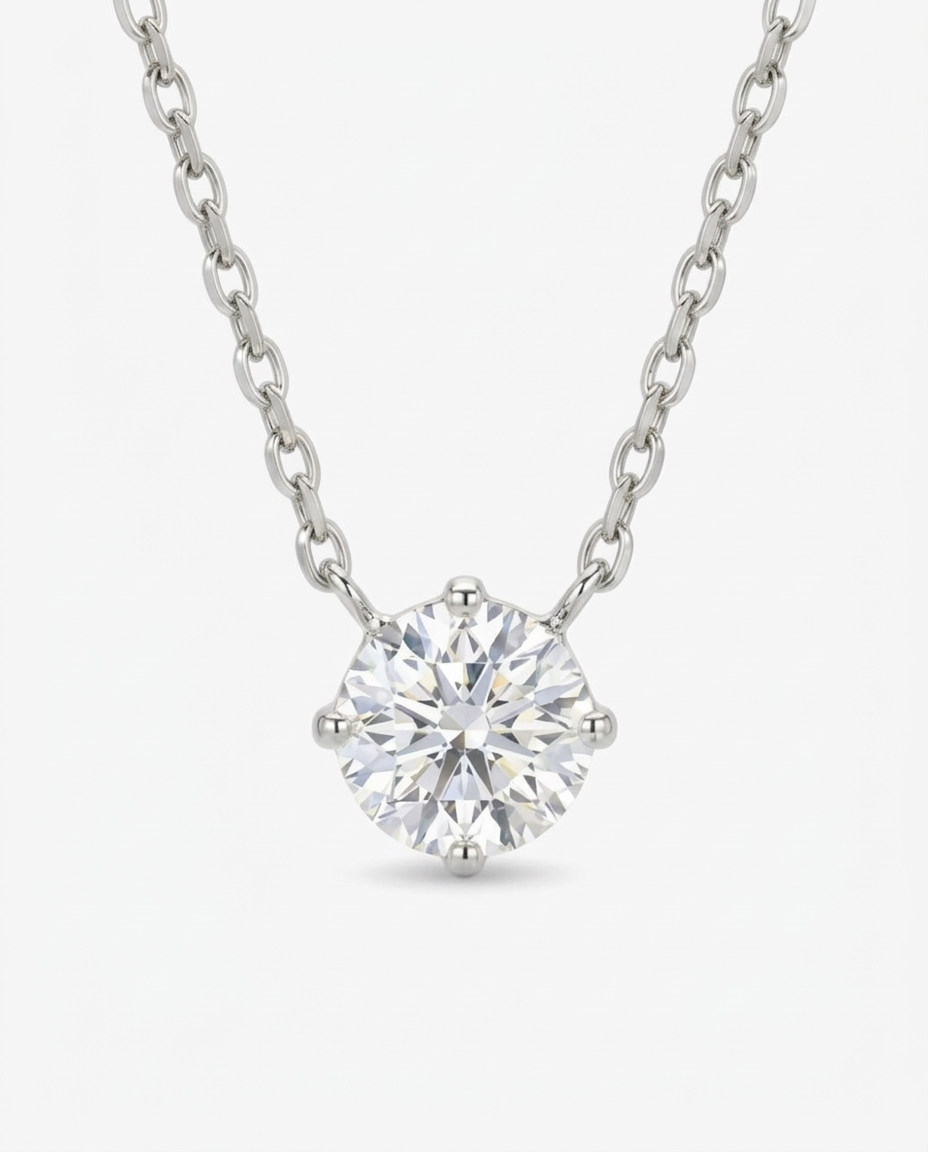 Solitaire Pendant Necklace