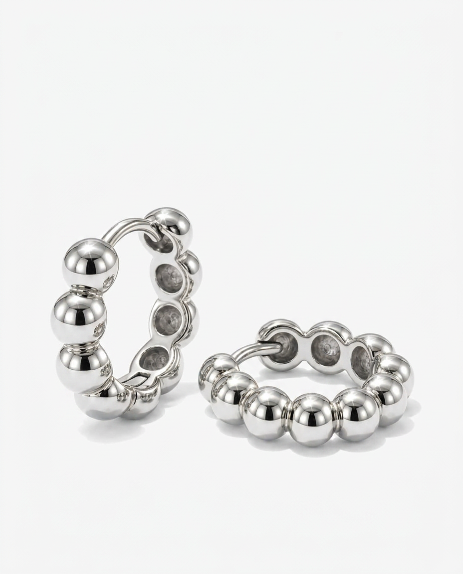 Bubble Huggie Hoops