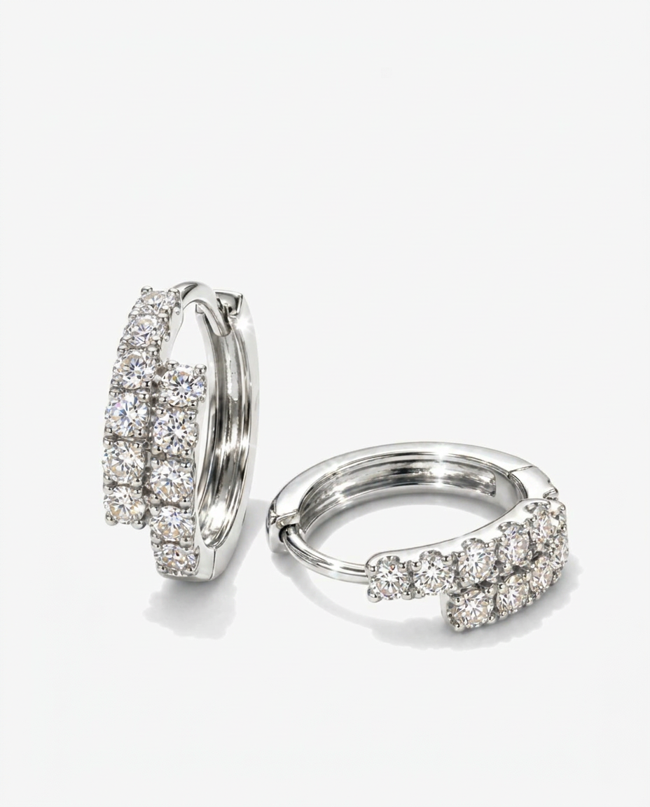 Parallel Pavé Hoops