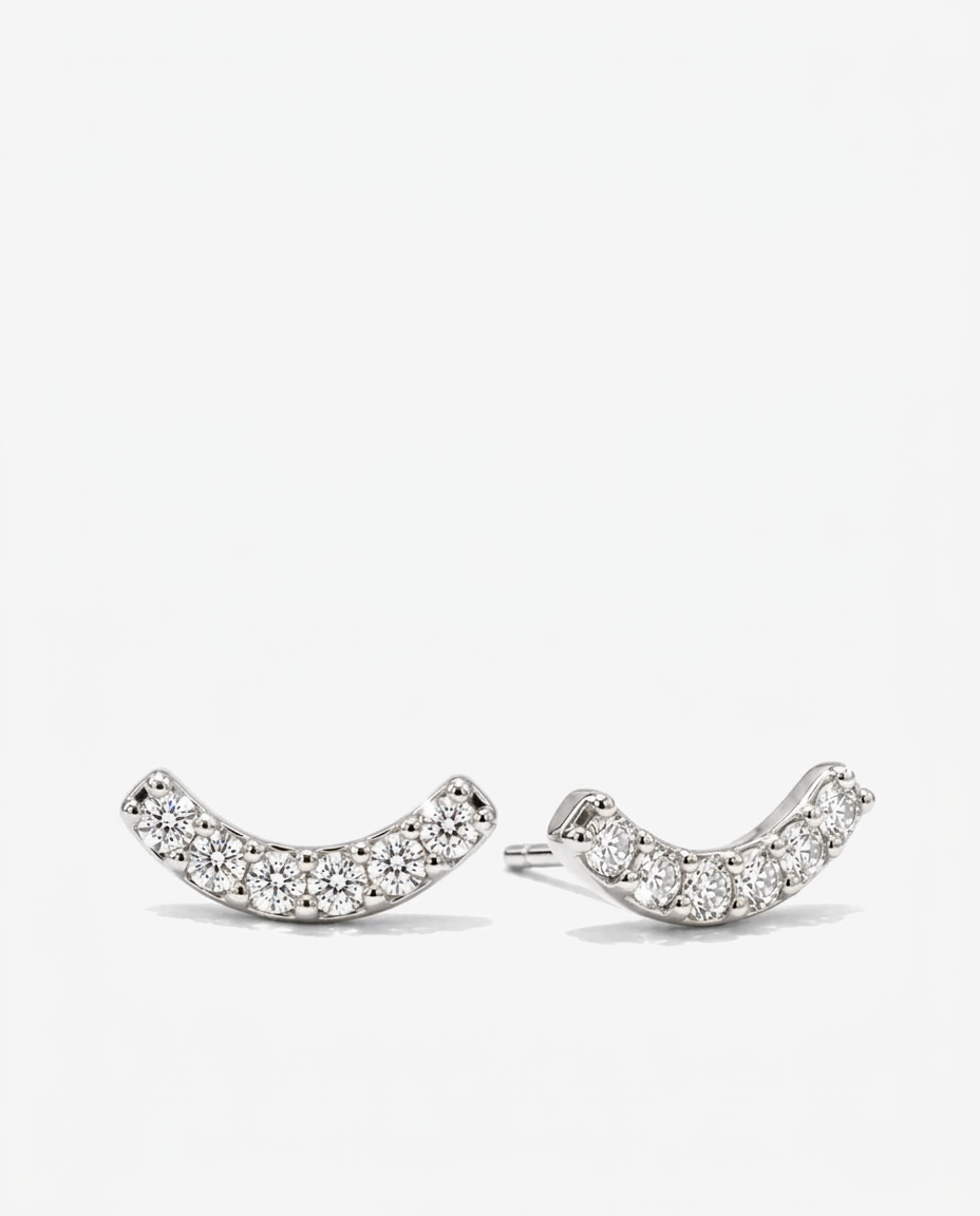 Pavé Smile Studs