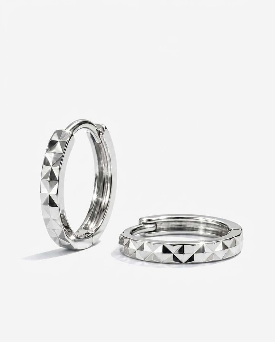 Textured Spark Hoops