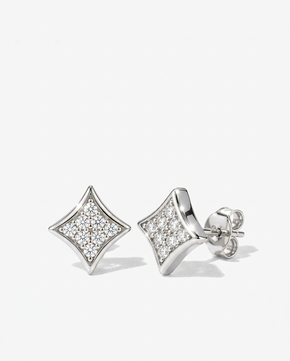Geometric Pavé Studs