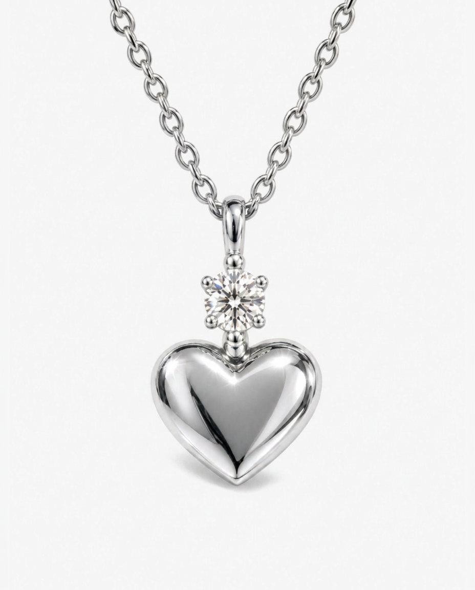Sparkle Heart Pendant Necklace