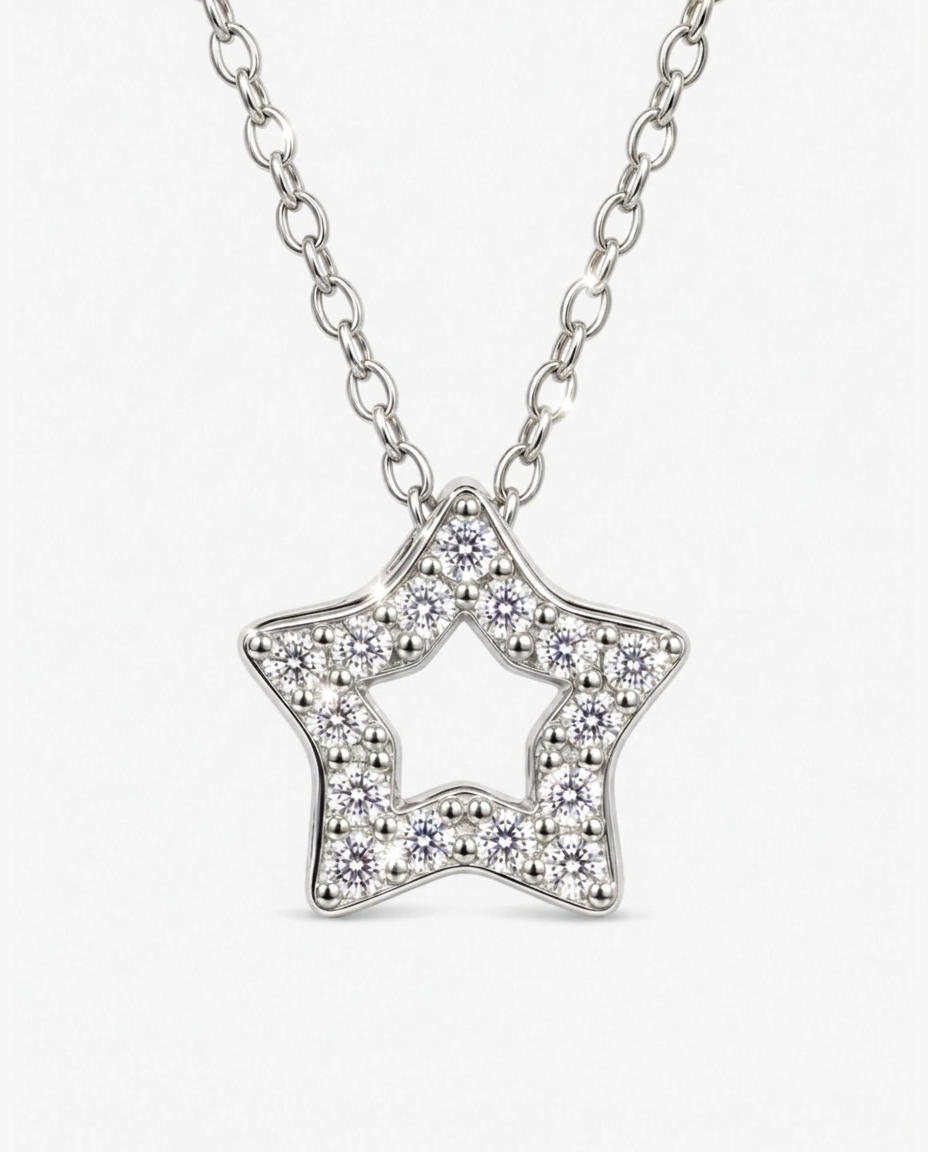 Pavé Star Pendant Necklace