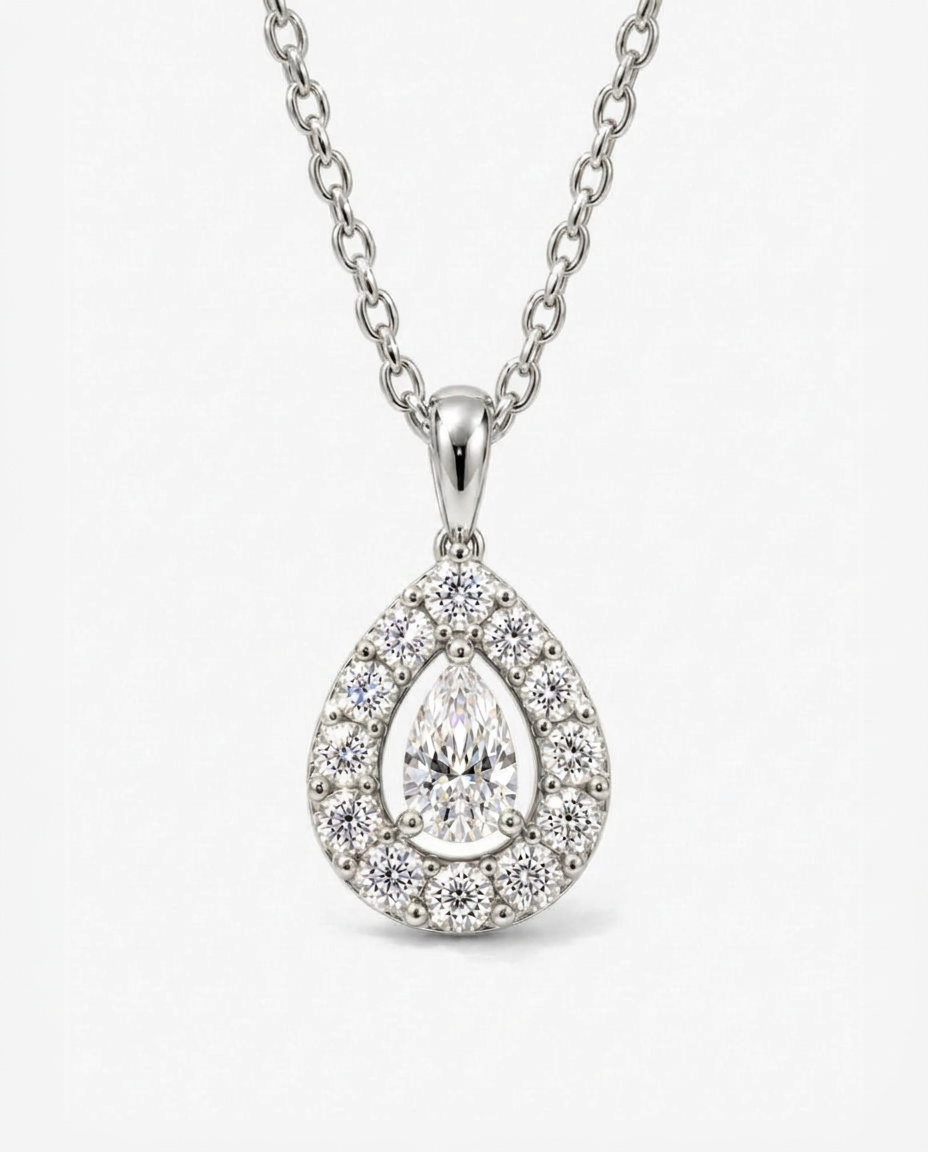 Pavé Waterdrop Pendant Necklace