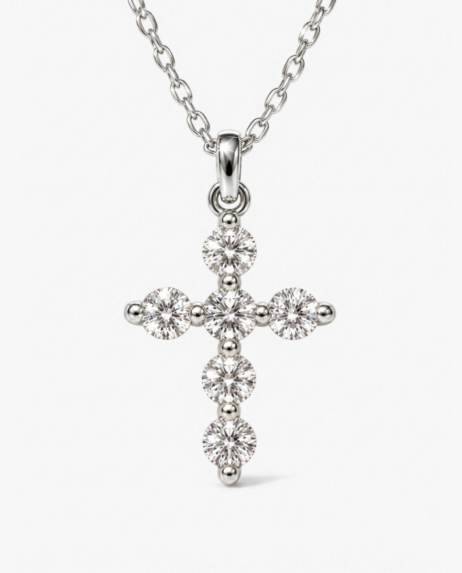 Dewdrop Cross Necklace