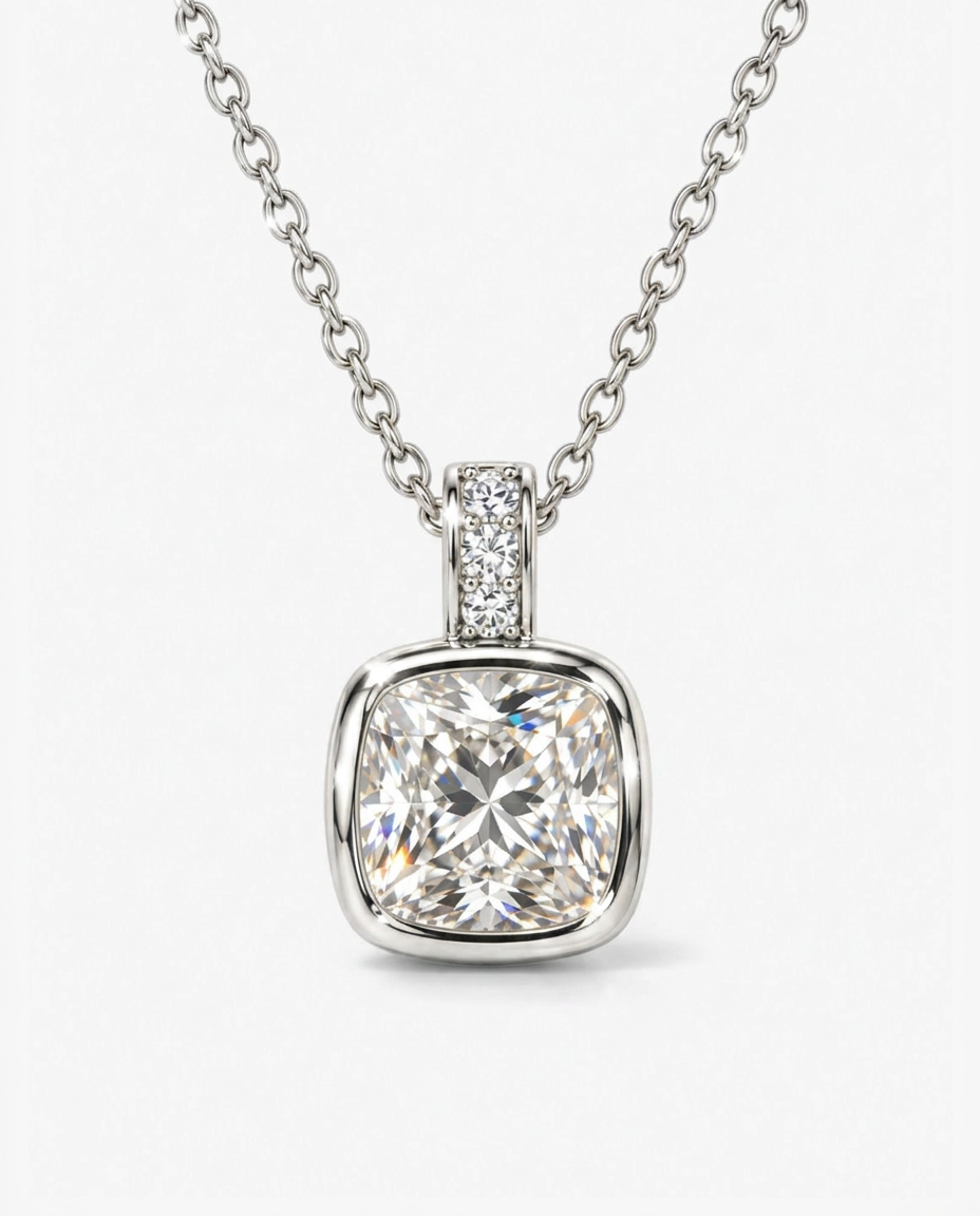 Framed Solitaire Necklace
