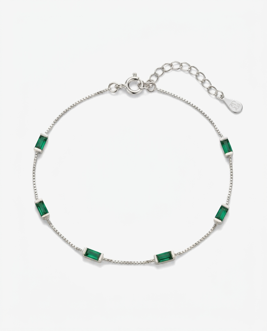 Emerald Baguette Bracelet