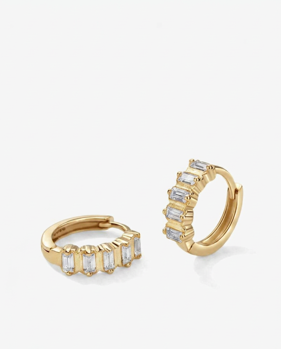 Baguette Hoop Earrings