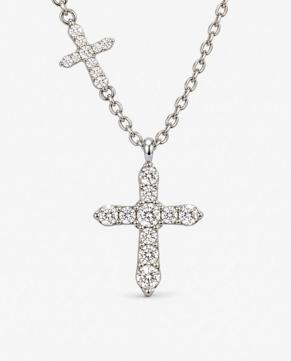 Twin Cross Necklace