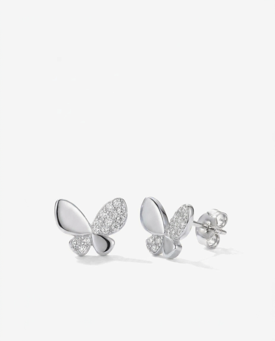 Butterfly Zircon Stud Earrings