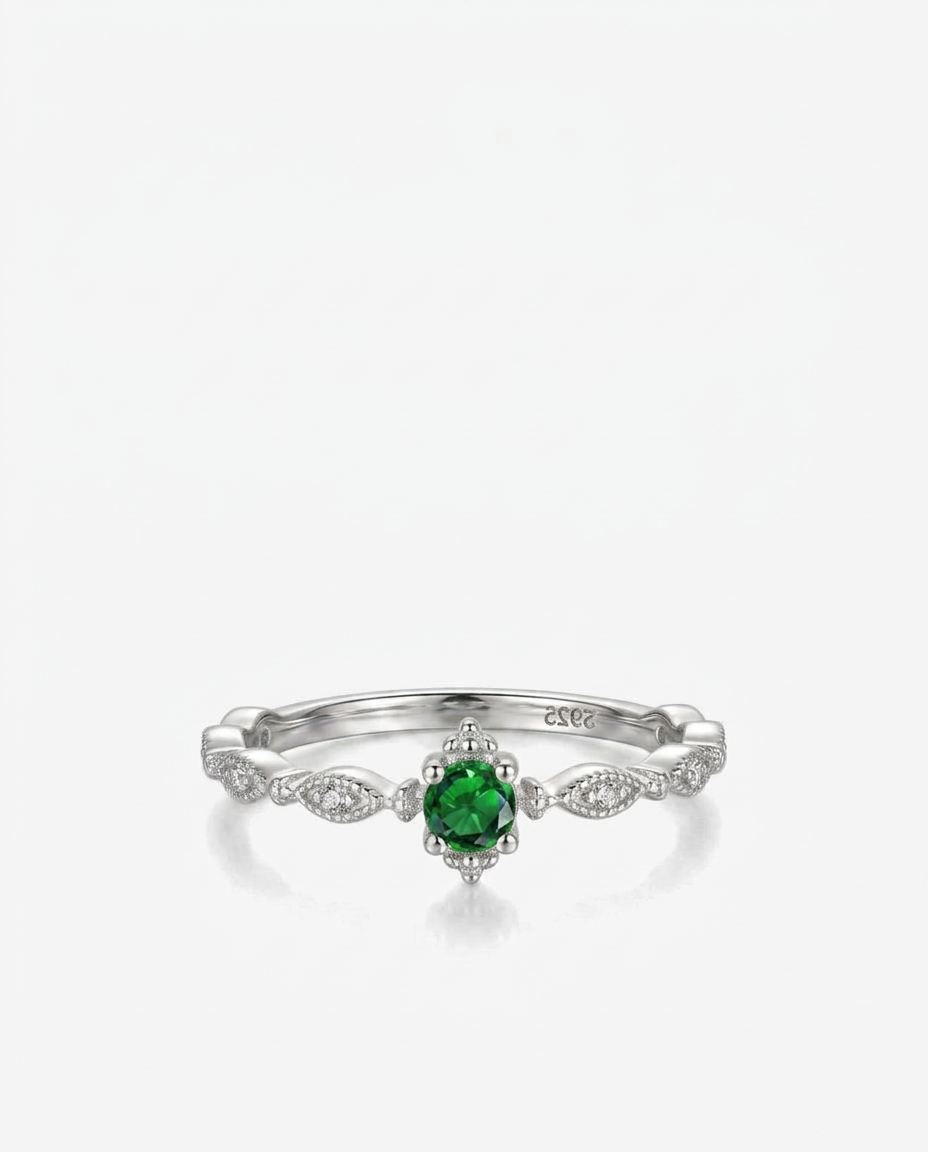 Emerald Crown Ring