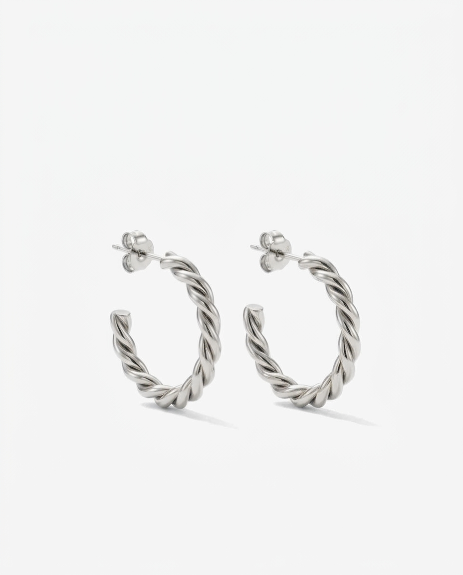 Rope Twist Hoops