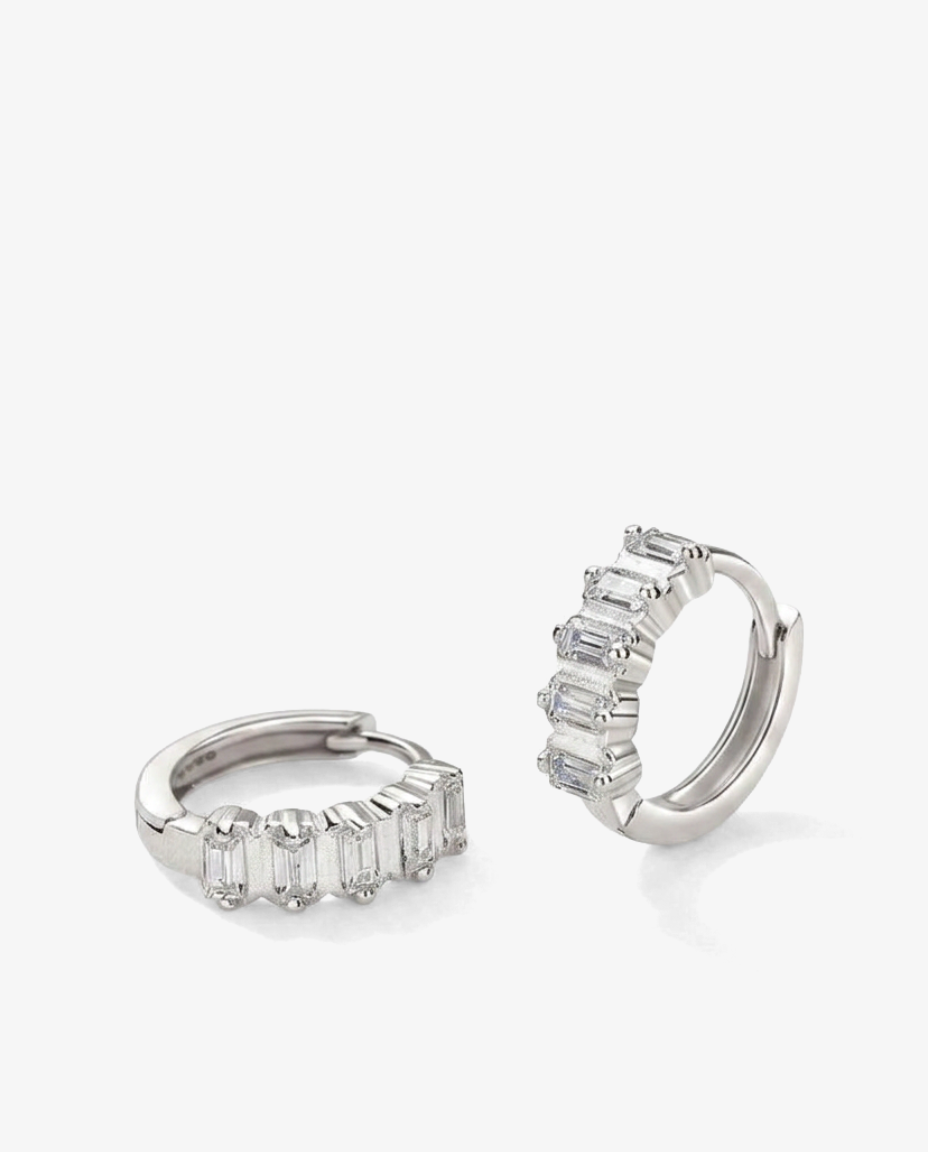 Baguette Hoop Earrings