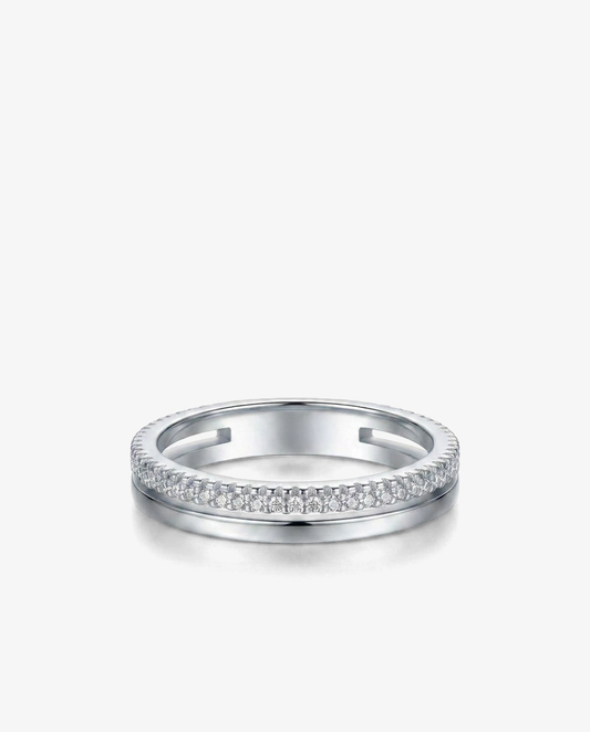 Double Band Pavé Ring