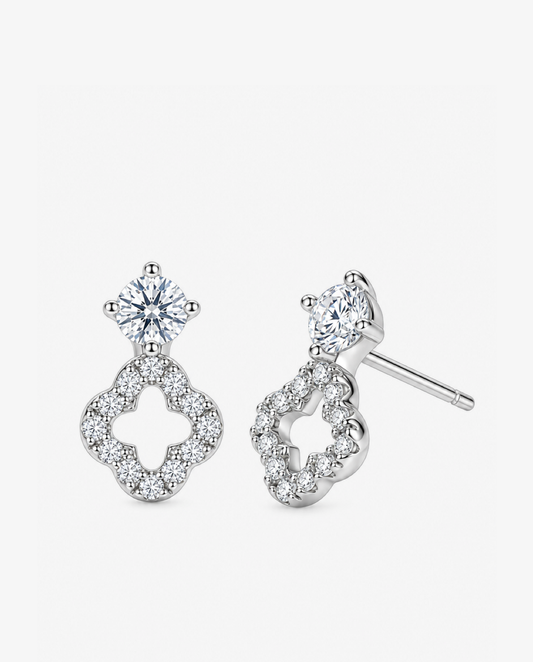 Pavé Clover Drops
