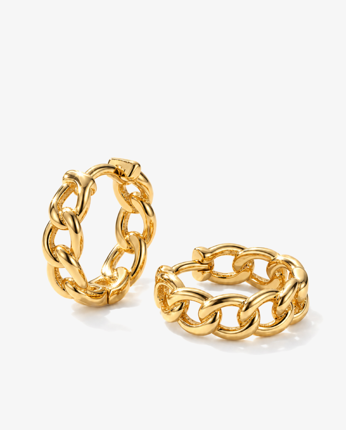 Chain Link Hoop Earrings
