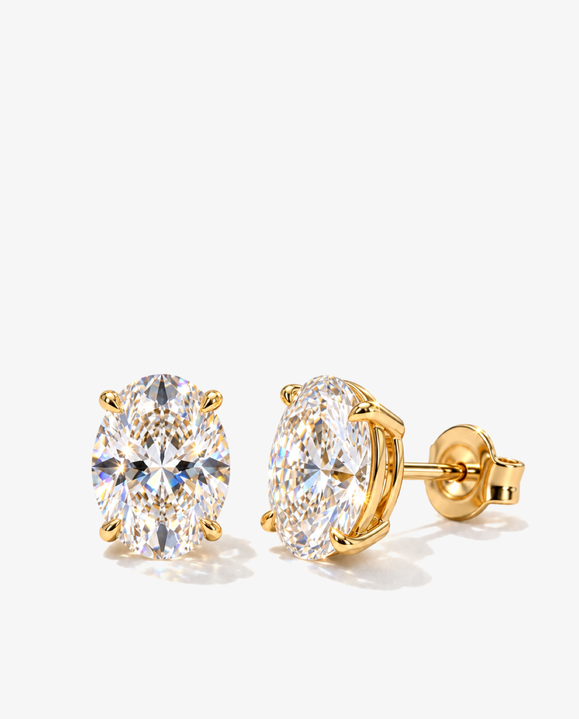 Classic Oval Solitaire Studs