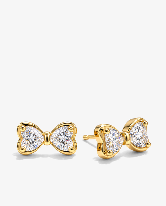 Heart Bowtie Studs