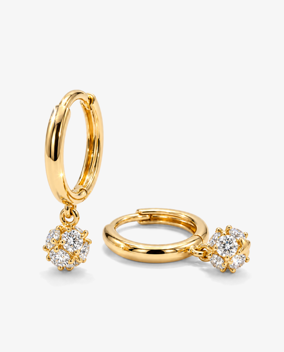 Pavé Ball Drop Earrings