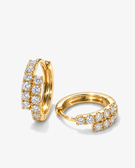 Parallel Pavé Hoops