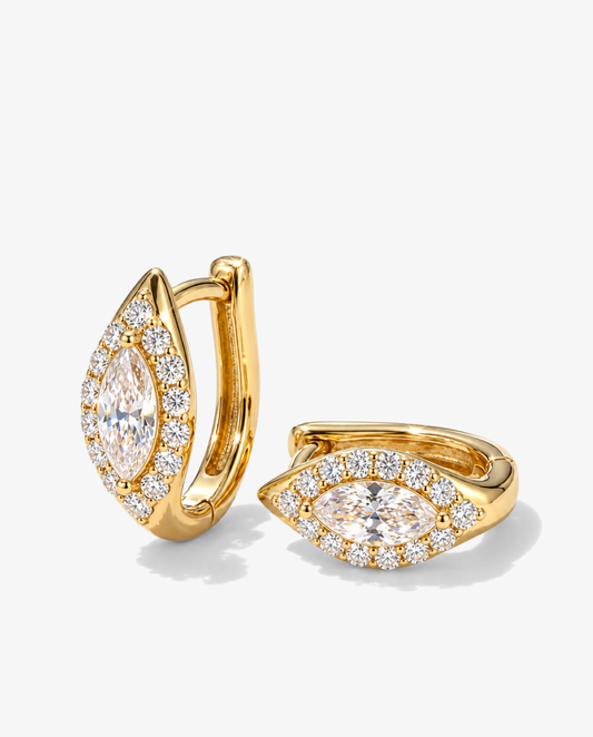 Marquise Halo Huggies