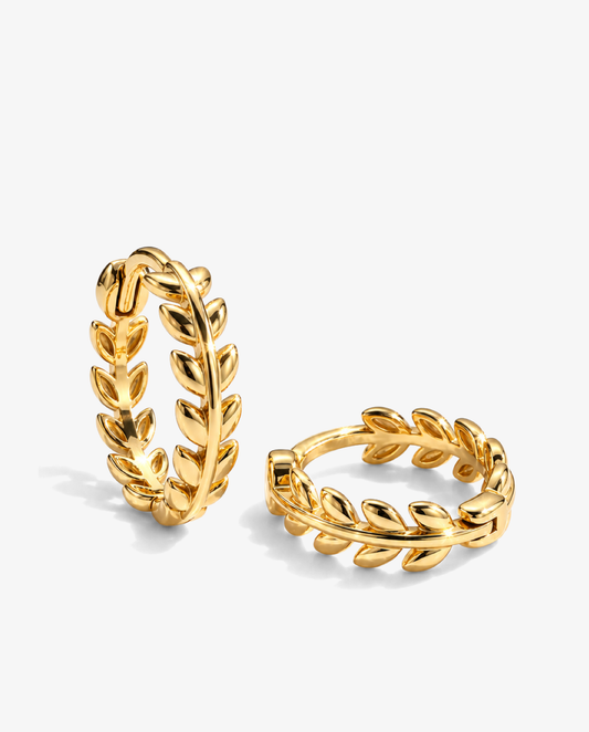 Leaf Huggie Hoops