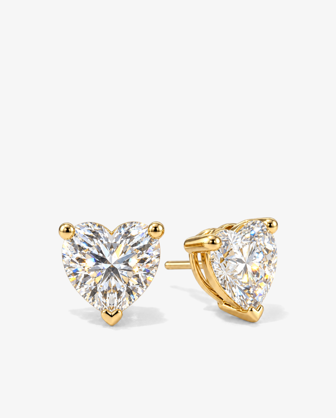 Heart Solitaire Studs