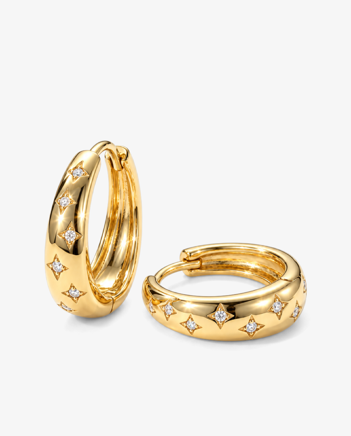 Star Hoop Earrings
