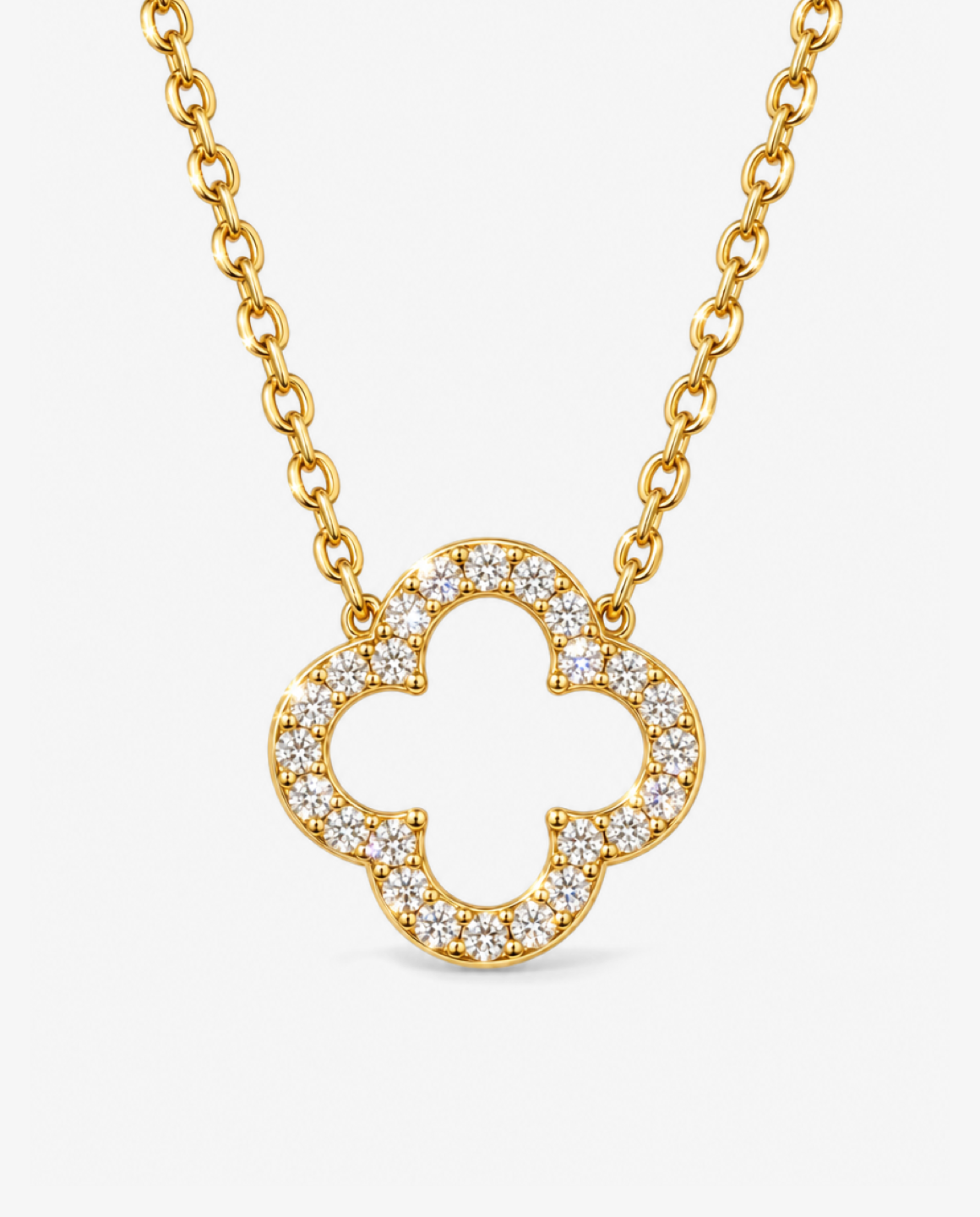 Pavé Clover Pendant Necklace