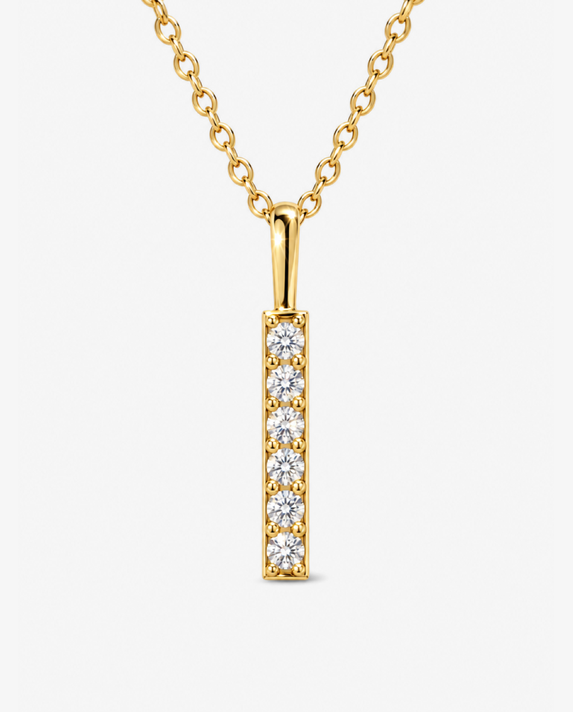 Vertical Pavé Bar Necklace