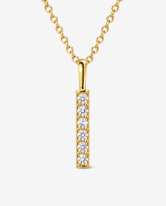 Vertical Pavé Bar Necklace