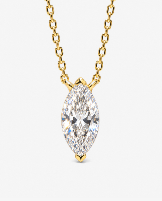 Marquise Solitaire Pendant Necklace