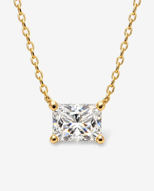 Step-Cut Solitaire Necklace