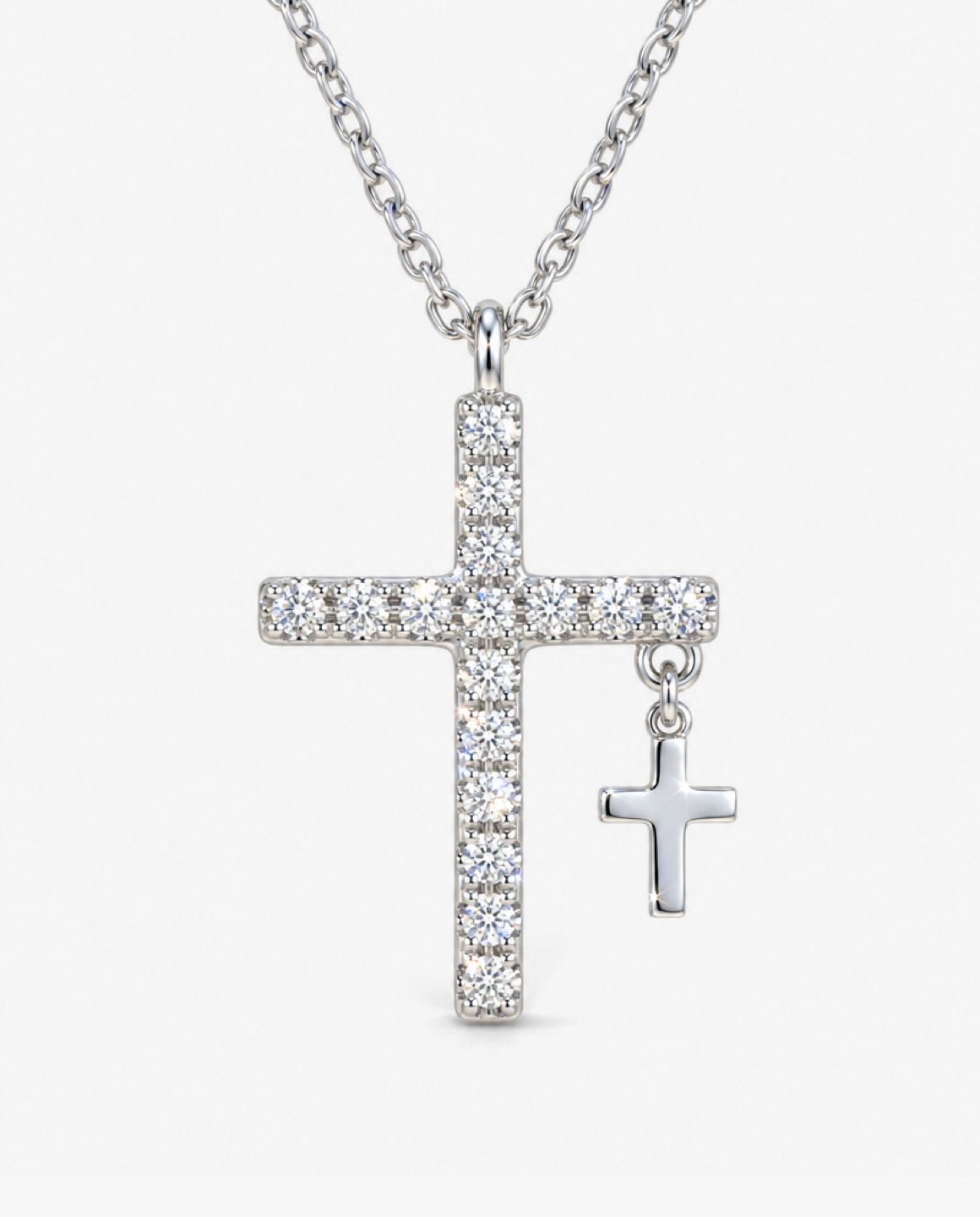 Accent Cross Pavé Necklace
