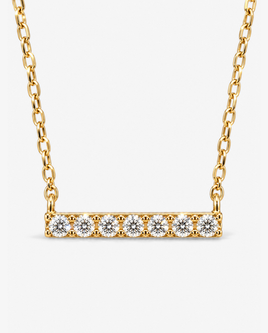 Horizontal Pavé Bar Necklace