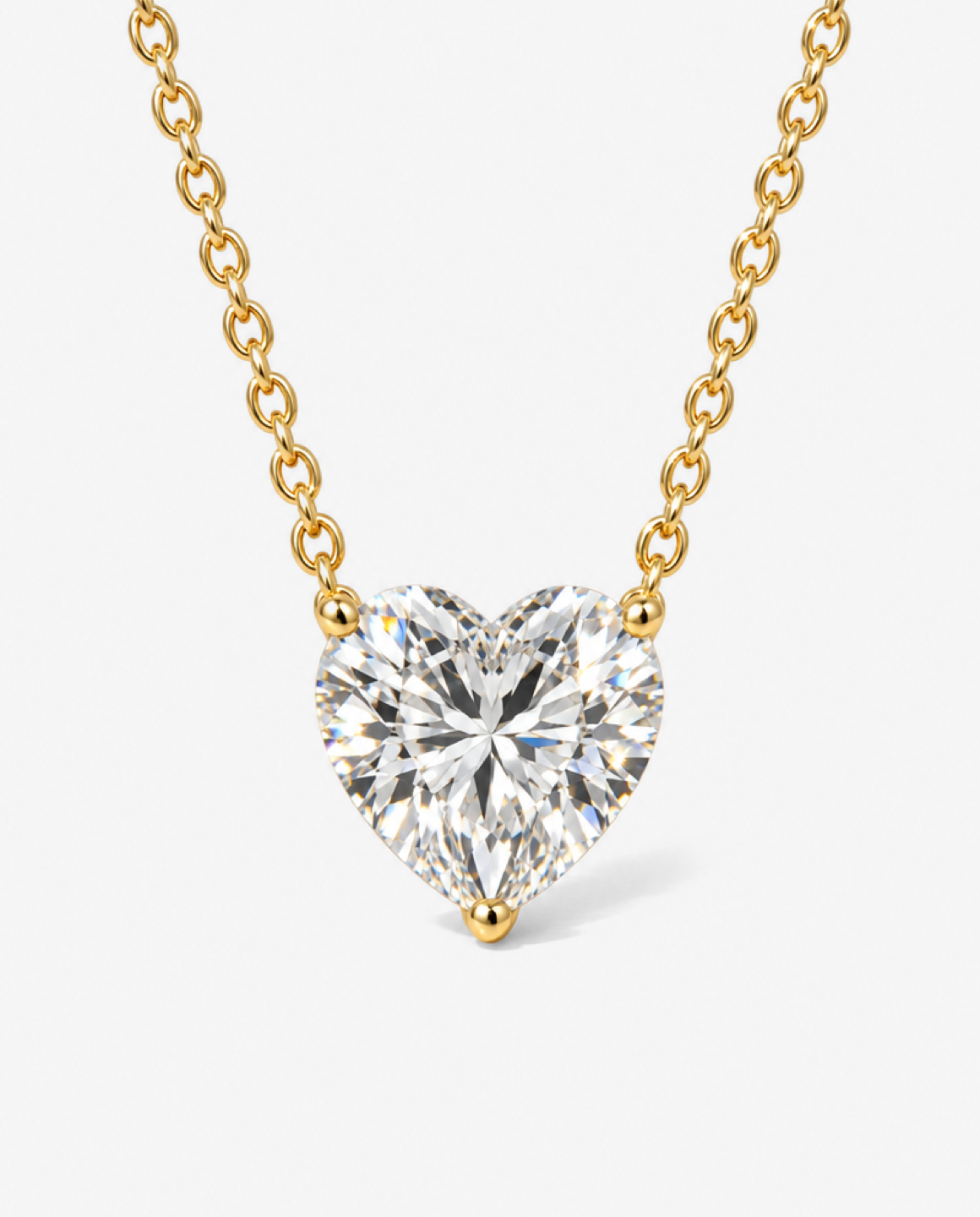 Heart Solitaire Pendant Necklace