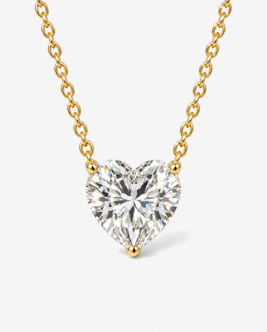 Heart Solitaire Pendant Necklace