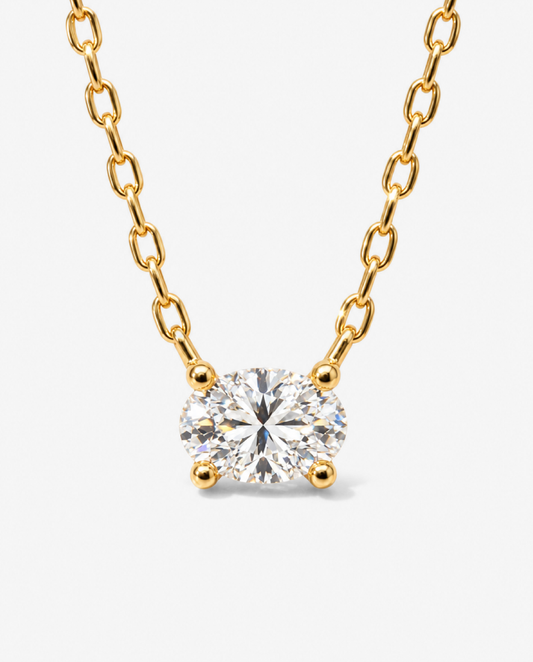 Oval-Cut Solitaire Necklace