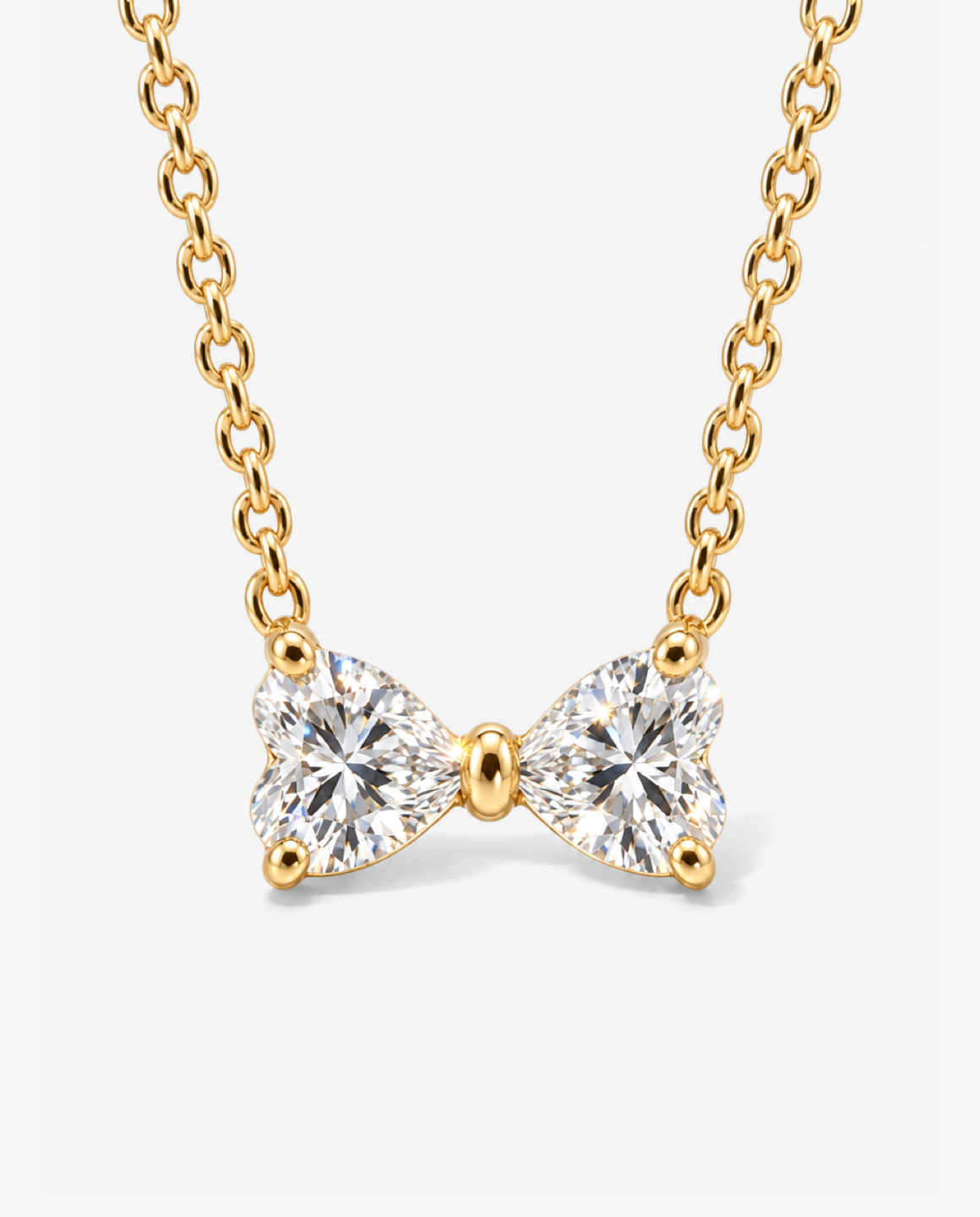 Heart Bowtie Necklace