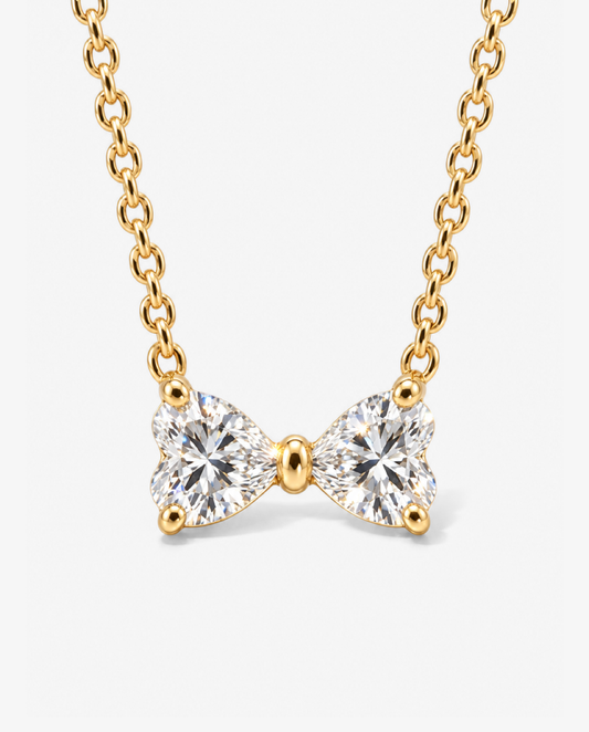 Heart Bowtie Necklace