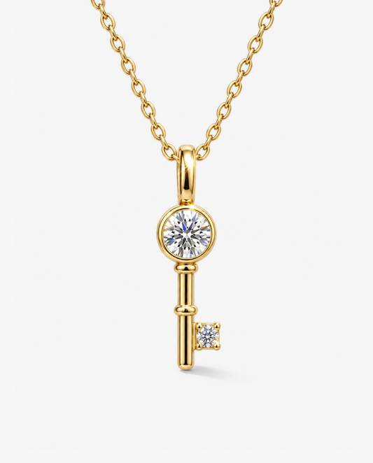 Sparkle Key Pendant Necklace