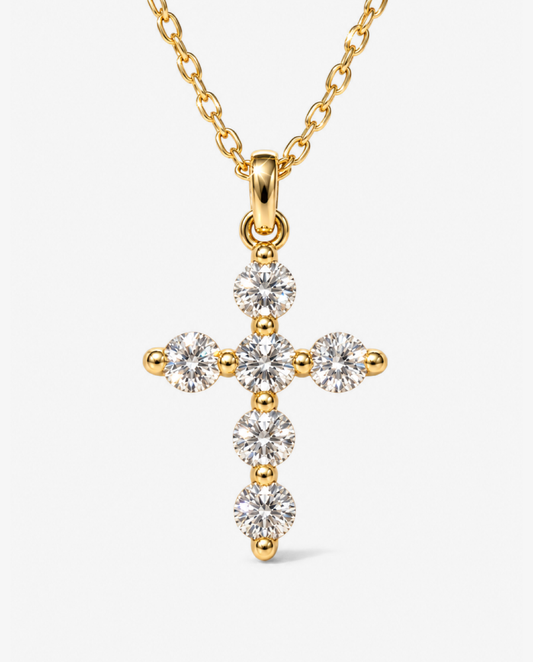 Dewdrop Cross Necklace